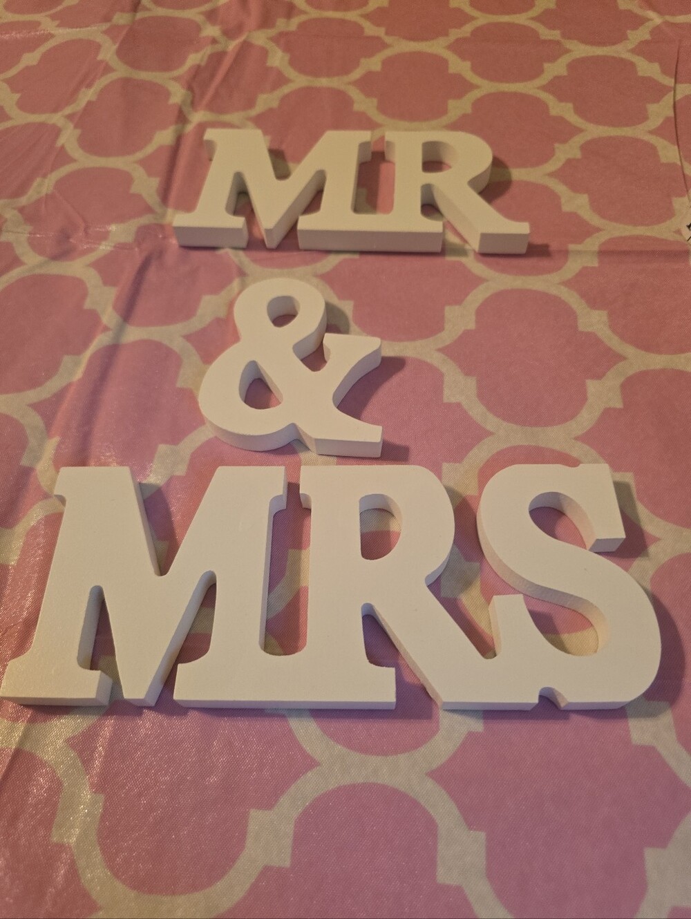 White 'MR & MRS' Decorative Letters
